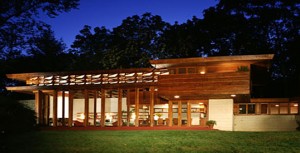 Frank Lloyd Wright, who trained mid-century modern architects like Richard Neutra and Rudolph Schindler, was a huge influence on mid-century design.