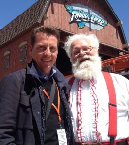Chuck and Santa at Holiday World