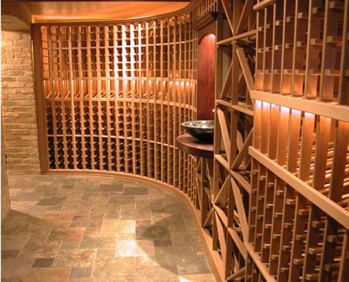 For this Chicago private residence we created a custom built wine cellar.
