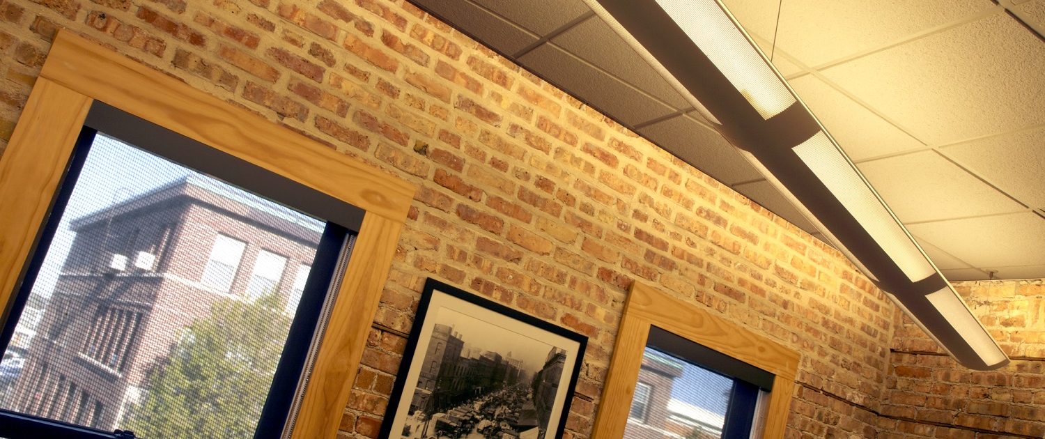 Muller Trading Company, the exposed brick walls provide a warm appearance.