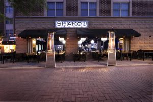 This is a photo of Shakou Restaurant in Arlington Heights outdoor patio permeable pavers.